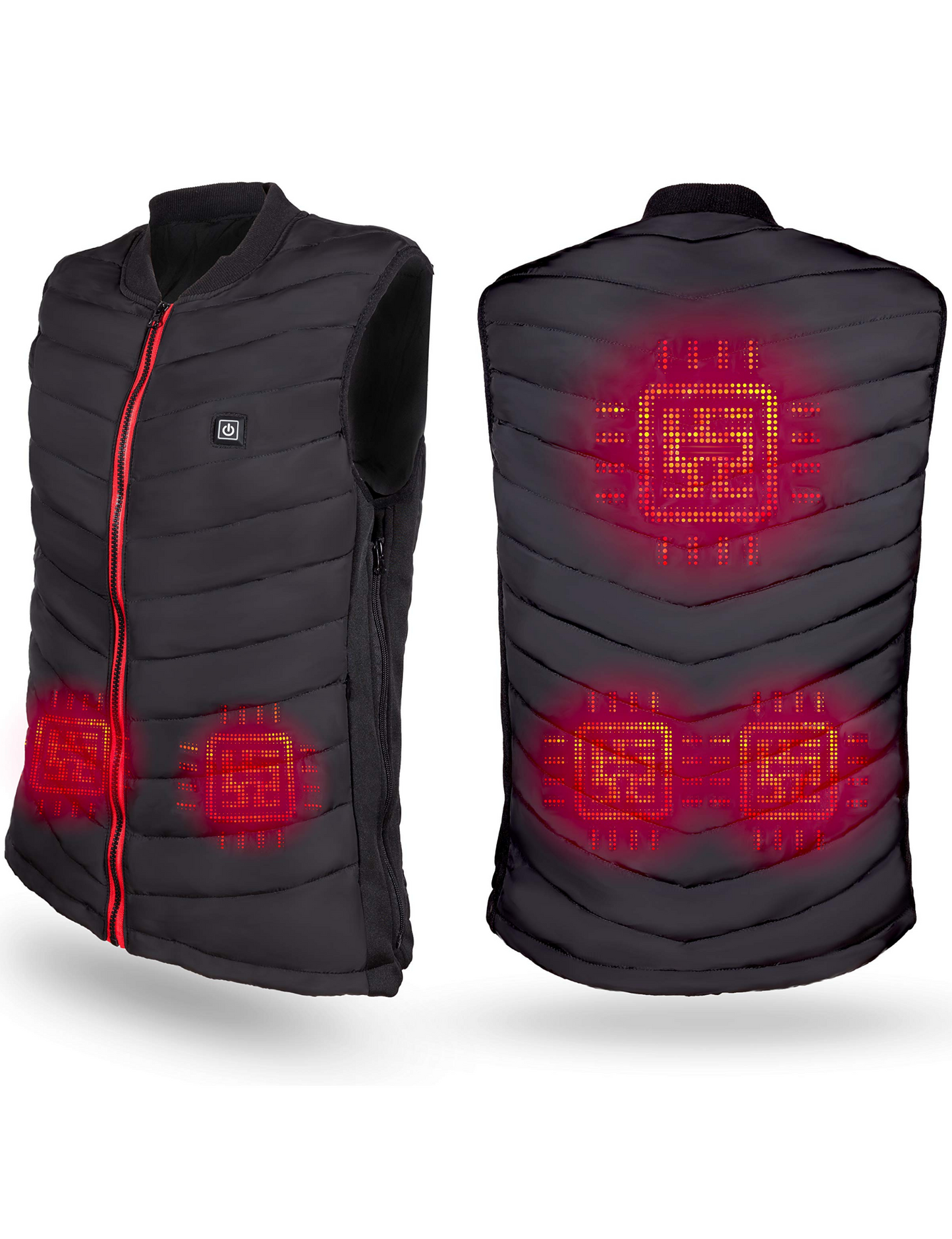 NorthHeat Premium beheizbare Weste | Größen XS - XXL | Heizweste für Damen und Herren | bis 55°C mit 5 Wärme Zonen | MIT & OHNE Powerbank