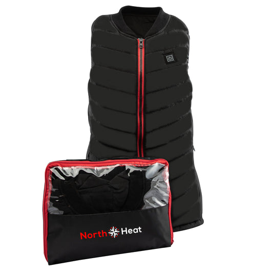 NorthHeat Premium beheizbare Weste | Größen XS - XXL | Heizweste für Damen und Herren | bis 55°C mit 5 Wärme Zonen | MIT & OHNE Powerbank