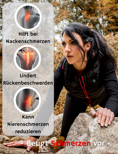 NorthHeat Premium beheizbare Weste | Größen XS - XXL | Heizweste für Damen und Herren | bis 55°C mit 5 Wärme Zonen | MIT & OHNE Powerbank