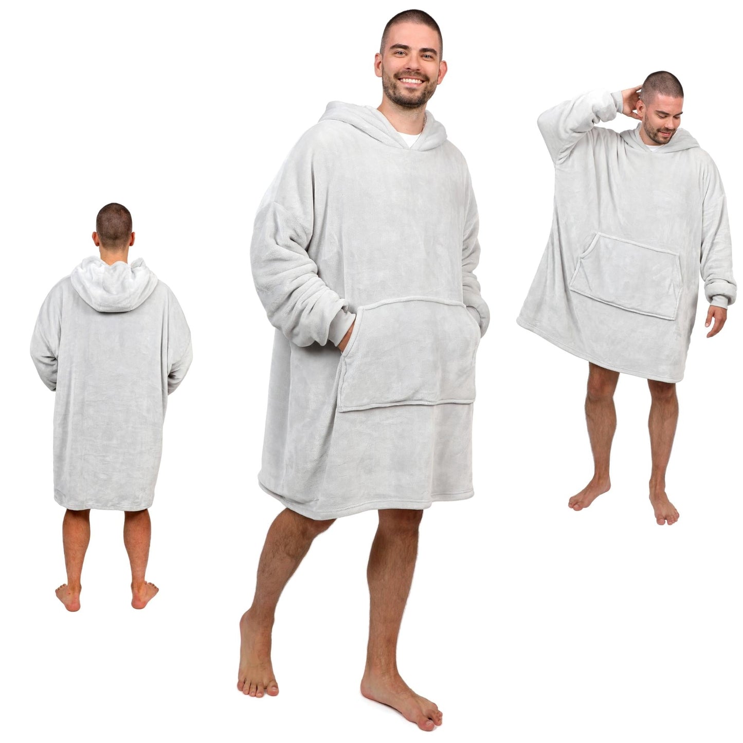 NorthHeat Beheizter Kuschel Hoodie | Flauschige Ärmel Decke beheizbar | für Freundin, Mama und Papa Geschenk zu Weihnachten | Kuschelpullover & Deckenpullover (beheizt & unbeheizt)