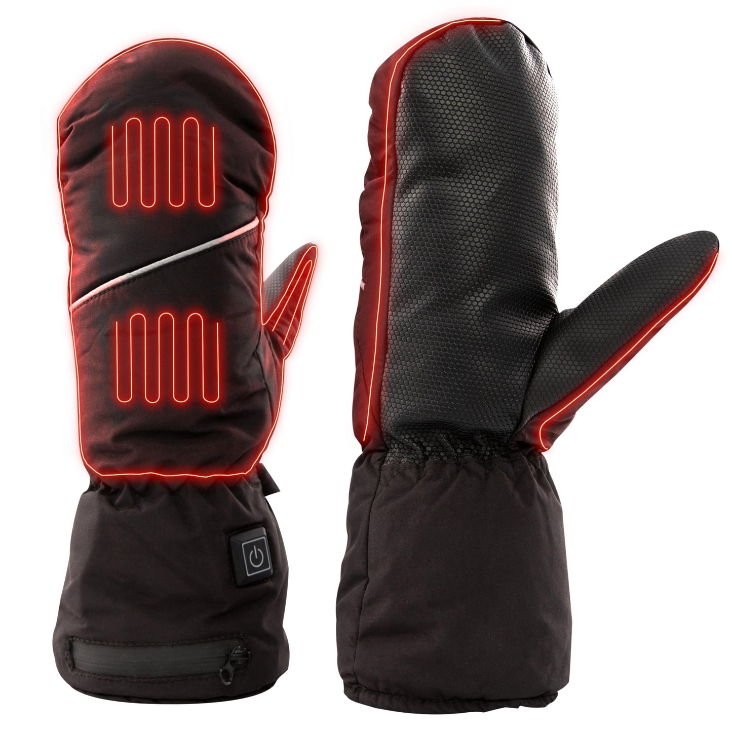 NorthHeat Premium optimierte beheizte Handschuhe | beheizbare Fäustlinge für Männer & Frauen in 3 Größen | wiederaufladbare Heizhandschuhe | Skifahren und Outdoor (Größen S,M,L)