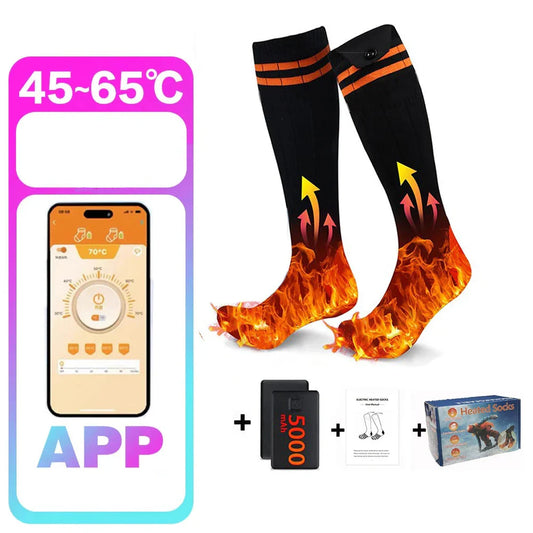 Beheizte Heizsocken mit 5000-mAh Akku & APP-Steuerung