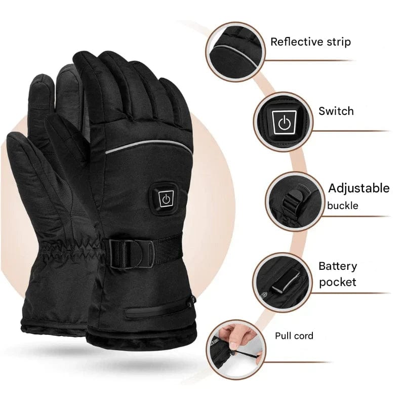 Wasserdichte Beheizbare Handschuhe für Damen Herren Fleece Touchscreen Outdoor