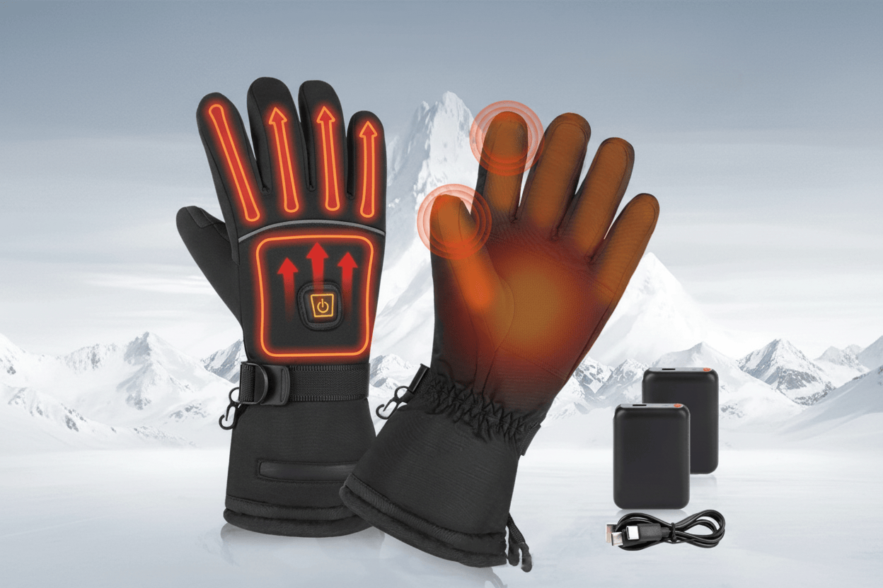 Wasserdichte beheizbare Handschuhe für Unisex elektrisch Winter 3 Temperaturstufen