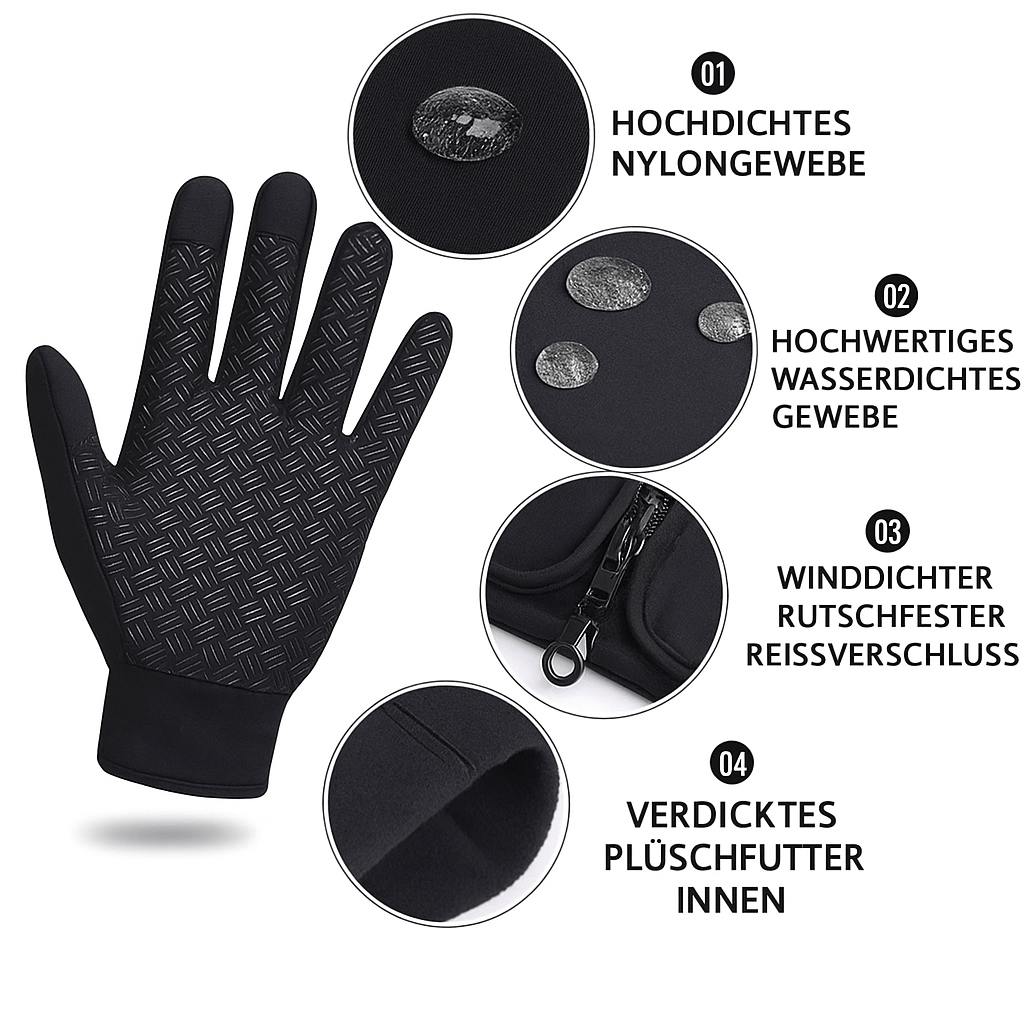 Wasserdichte Beheizbare Handschuhe für Unisex Winter Touchscreen Rutschfest