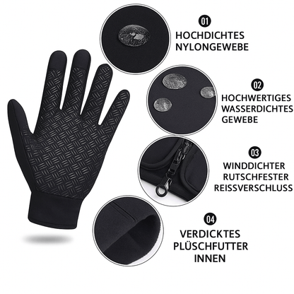 Wasserdichte Beheizbare Handschuhe für Unisex Winter Touchscreen Rutschfest